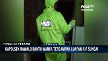 Bhabinkamtibmas Polsek Rawalo Polresta Banyumas Bantu Warga Terdampak Luapan Air Sungai