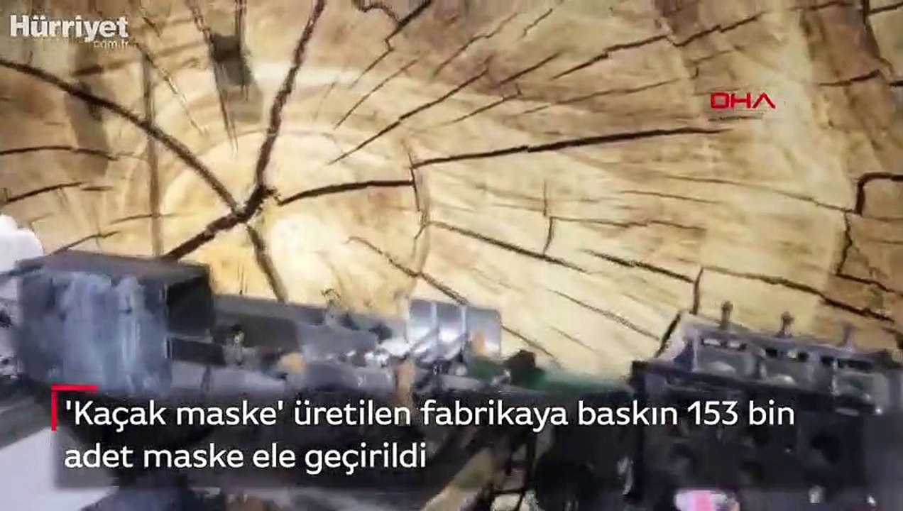 'Kaçak maske' üretilen fabrikaya baskın 153 bin adet maske ele geçirildi