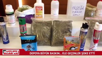 Depoya büyük baskın... Ele geçenler şoke etti