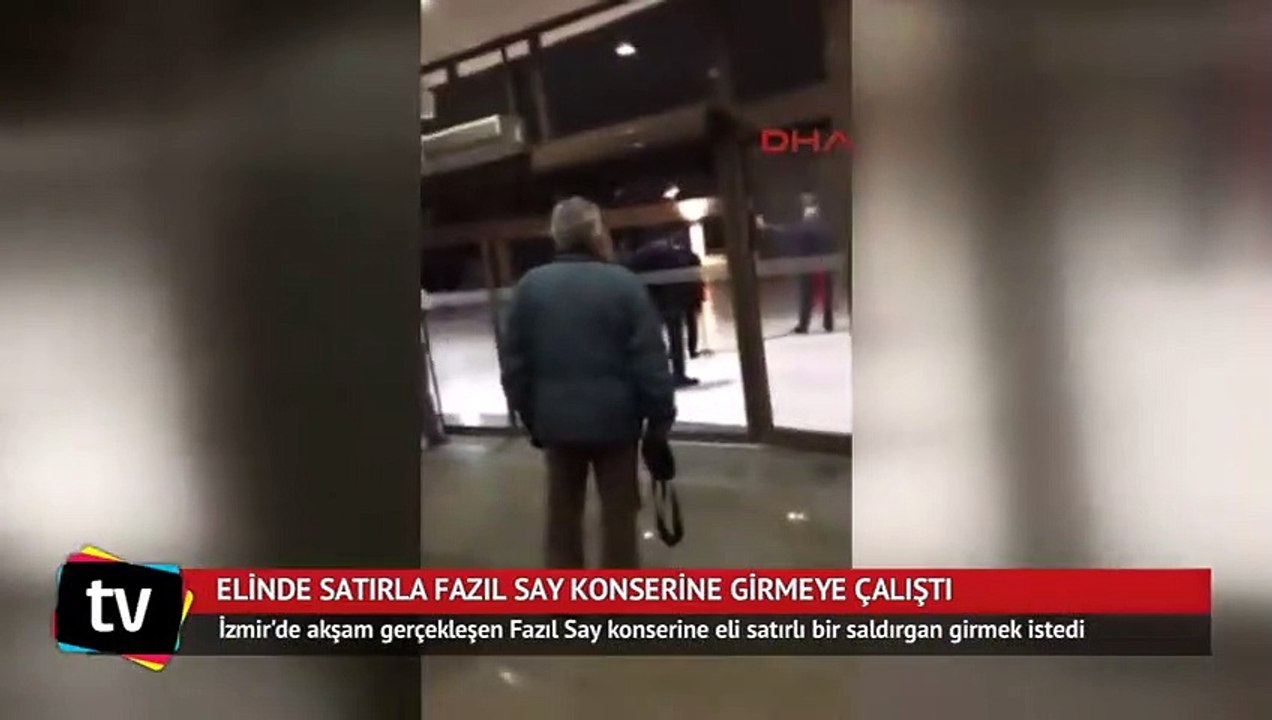 Elinde satırla Fazıl Say konserine girmeye çalıştı