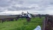 Air ambulance joins emergency crews at scene of road crash near Horsham