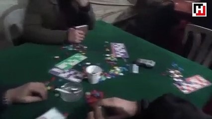 Ormandaki kumarhaneye baskın anı kamerada