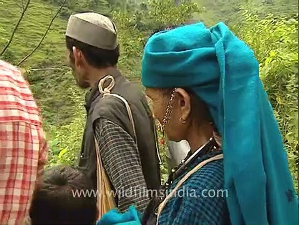 Devotees in Nanda Devi Raj Jaat Yatra