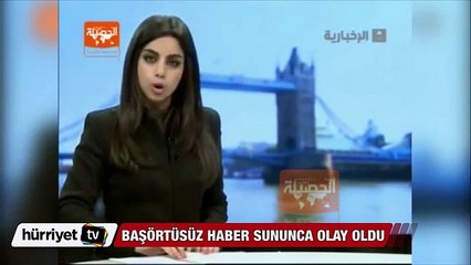 Başörtüsüz haber sununca olay oldu