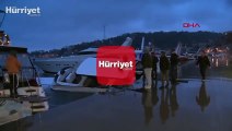 Beşiktaş Bebek'te lüks tekne battı