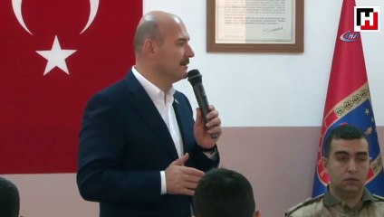 Bakan Soylu askerlerle kahvaltıda bir araya geldi