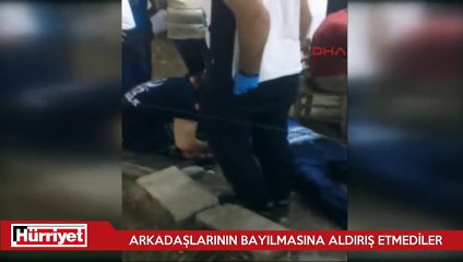 Kahvehanede bayıldı, arkadaşları oyuna devam etti