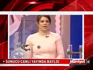ÖNCE GÖZLERİ KAYDI! SUNUCU CANLI YAYINDA BÖYLE BAYILDI