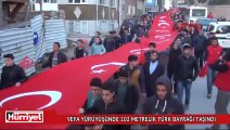 Vefa yürüyüşünde 102 metrelik Türk bayrağı taşındı