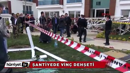 Beylikdüzü'nde inşaat şantiyesinde korkunç vinç kazası