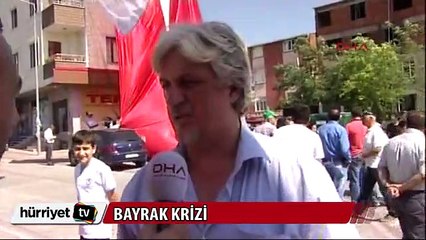 Kılıçdaroğlu mitinginde bayrak krizi