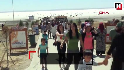 Tuz gölünde bayram yoğunluğu