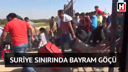 Koşarak geçtiler! Suriye sınırında bayram göçü