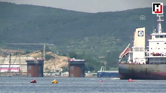 1915 Çanakkale Köprüsü'nün Avrupa kesonu suya batırıldı