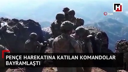 Pençe Harekâtını icra eden Komandolarımız birbirleriyle bayramlaştı