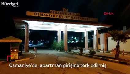 Osmaniye’de, apartman girişine terk edilmiş 1 aylık bebek bulundu