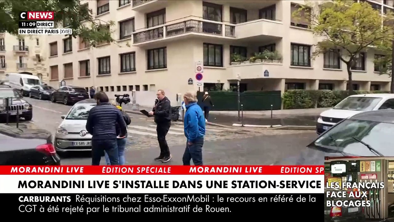 "Morandini Live" dans une station-service: En plein direct, l'une des cameramans perd sa chaussure déclenchant un fou rire - Regardez cette séquence - VIDEO