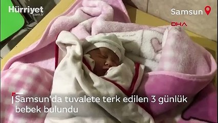 3 günlük bebeğini tuvalete bıraktı
