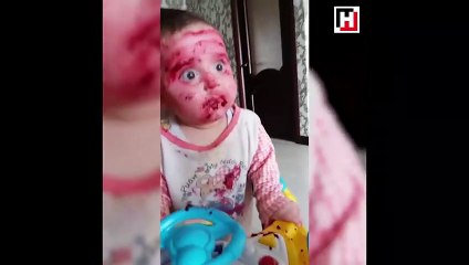 Minik bebeğin paylaşım rekoru kıran ifadesi!