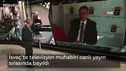 İsveç'te televizyon muhabiri canlı yayın sırasında bayıldı