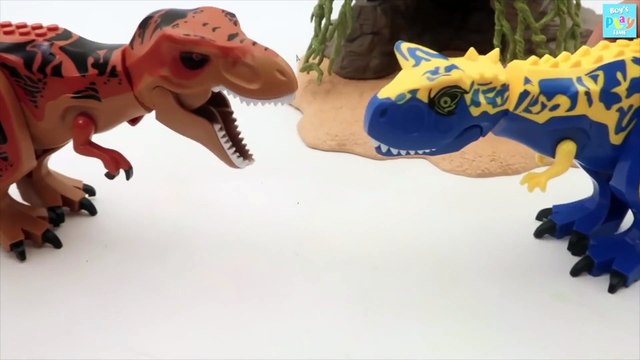 T-Rex VS Indominus! Jurassic World Dinosaur Battle - Tyrannosaurus Anatomy Playset!