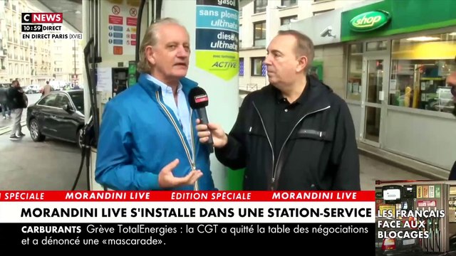 Pénurie de carburant: Revoir en intégralité Morandini Live sur CNews en direct d'une station-service à la rencontre des automobilistes qui galèrent pour trouver de l'essence - VIDEO