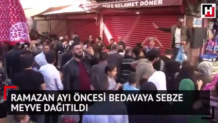 Pazara gelenler şaştı kaldı! Hepsi bedava...