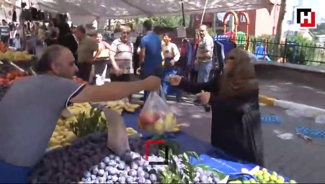 Tüm pazarı satın aldı, herşeyi bedava dağıttı