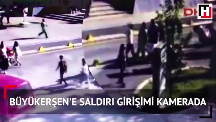 Yılmaz Büyükerşen'e saldırı girişimi güvenlik kamerasında