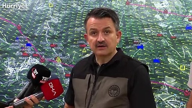 Bakan Pakdemirli, Hatay'daki orman yangınına ilişkin açıklamalarda bulundu