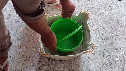 How To Make Flower pot from Plastic Chair and Gypsum at home 2022