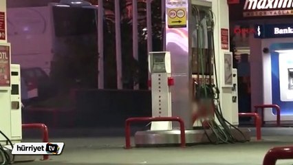 Beyoğlu'nda benzin istasyonuna molotoflu saldırı