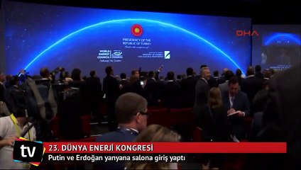 Putin ve Erdoğan salona birlikte girdi