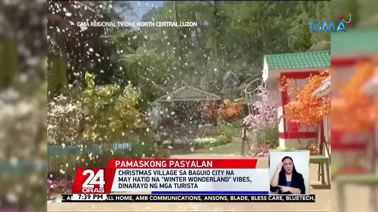 Christmas village sa Baguio City na may hatid na "winter wonderland" vibes, dinarayo ng mga turista | 24 Oras