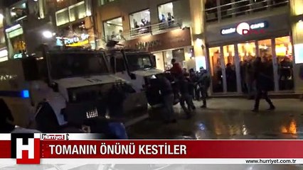 TAKSİM'DE POLİS MÜDAHALESİ AKŞAM DA DEVAM ETTİ