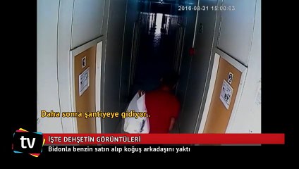 Bidonla benzin satın alıp yakmış