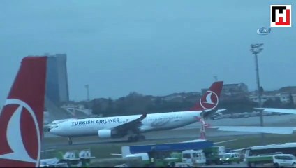 Şiddetli rüzgardan uçaklar beşik gibi böyle sallandı