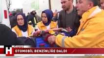 BURSA'DA OTOMOBİL BENZİNLİĞE DALDI