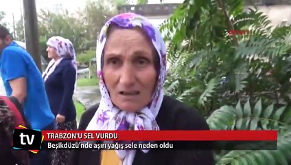 Beşikdüzü'nde aşırı yağış sele neden oldu