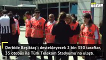 Siyah-beyazlı taraftarlar Türk Telekom Stadyumu'na ulaştı!