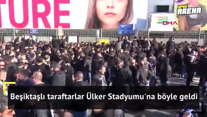 Beşiktaşlı taraftarlar Ülker Stadyumu'nda!