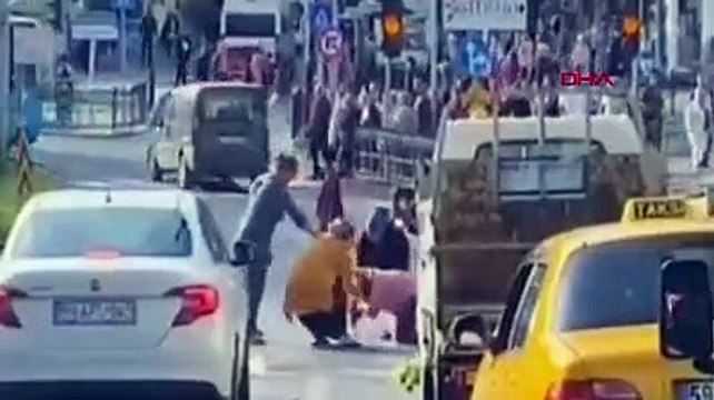 Kadınların sokak ortasındaki kavgası kamerada