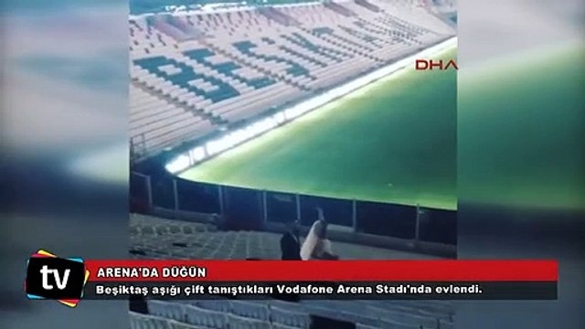 Beşiktaş aşığı çift Arena'da düğün yaptı