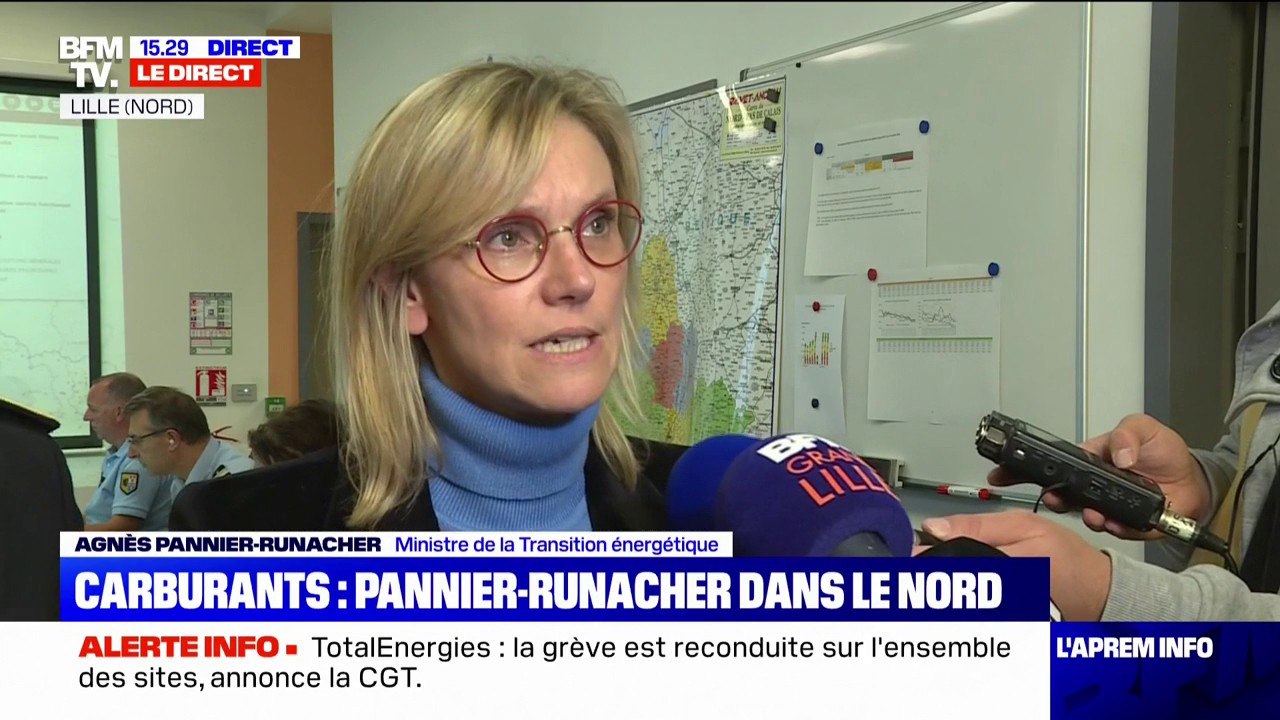 Carburant: "Nous avons pris les arrêtés permettant aux camions-citernes de circuler ce week-end", annonce Agnès Pannier-Runacher