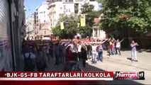 TAKSİM GEZİ PARKI İÇİN YÜRÜYEN BEŞİKTAŞ, FENERBAHÇE VE GALATARAYLI TARAFTARLARA POLİS MÜDAHALESİ