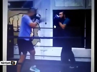Beşiktaşlı Sezer’in boks antrenmanı