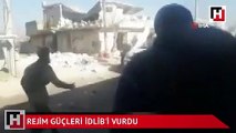 Rejim güçleri İdlib'i vurdu
