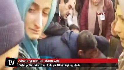 Şehit polis Hakan Tanrıkulu'yu 10 bin kişi uğurladı