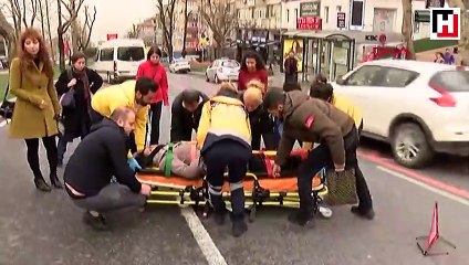 Yaralının yardımına ilk yardım öğretmeni koştu