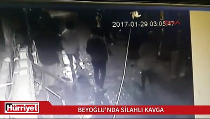 Beyoğlu'nda yaşanan silahlı kavganın başlama anı